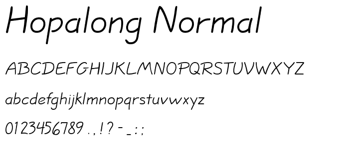 Hopalong Normal font